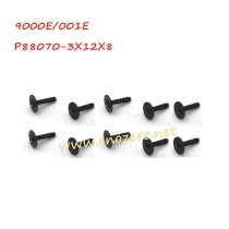 Enoze RC Car Parts 3X12X8 Screw P88070 For 1/14 9000E 9002E 9003E 9004E 001E 002E 003E 004E Cars