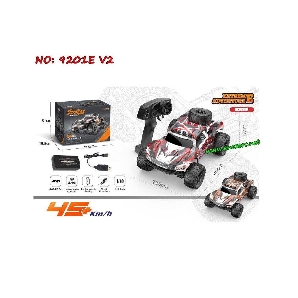 ENOZE 9201E V2 1/10 2.4G 4WD Short Truck-For Adults And Children ENOZE 9201E V2 1/10 2.4G 4WD Short Truck-For Adults And Children