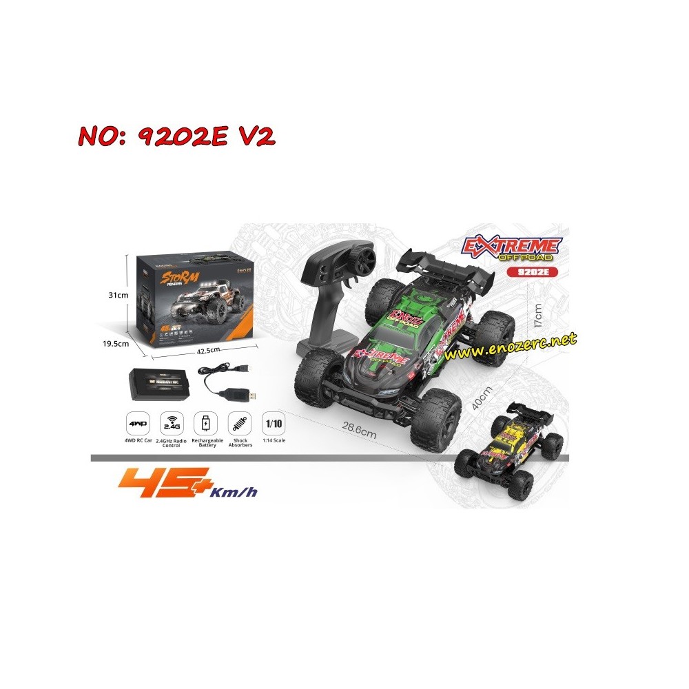 ENOZE 9202E V2 1/10 2.4G 4WD RC Car-For Adults And Children