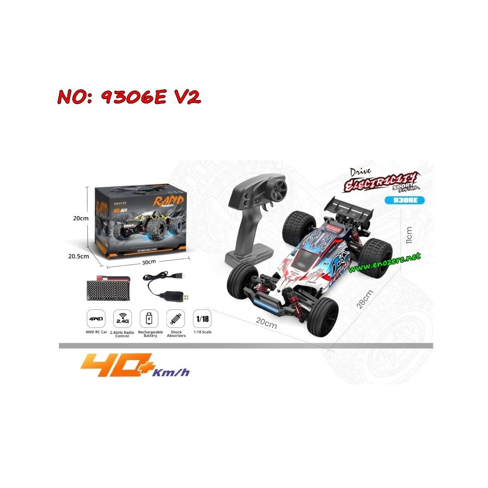 Enoze 9306E V2 1/18 Full Scale 4WD Remote Control High Speed Car For Kids And Beginners