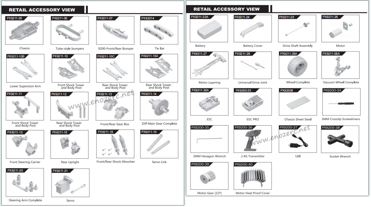 new-enoze-9200e-200e-v2-rc-car-parts-list