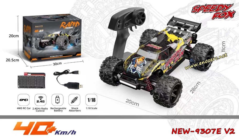 Enoze 9307e V2 1/18 2.4G 4WD Fast RC Car